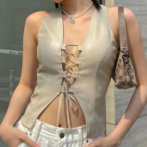 TOP🥤BANDAGE CROP🎫WOMANS BEIGE